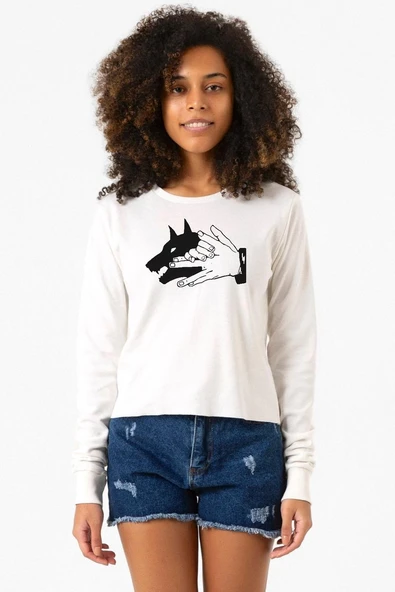 Jujutsu Kaisen Anime Divine Dogs Ekstra Uzunkol Sweatshirt Ekru ürün görseli 1