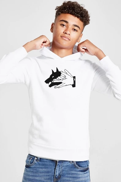 Jujutsu Kaisen Anime Divine Dogs Beyaz Çocuk 3ip Kapşonlu  Sweatshirt ürün görseli 1