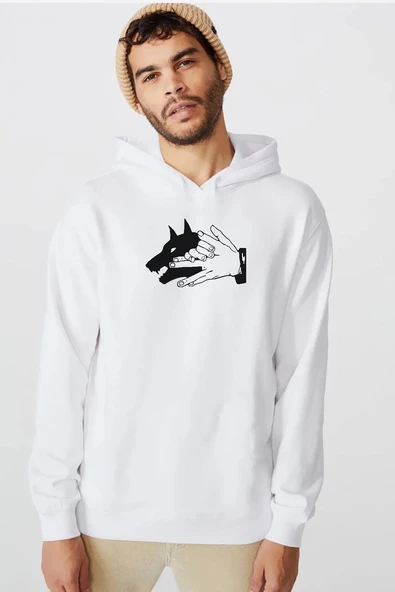 Jujutsu Kaisen Anime Divine Dogs Beyaz Erkek 3ip Kapşonlu  Sweatshirt ürün görseli 1