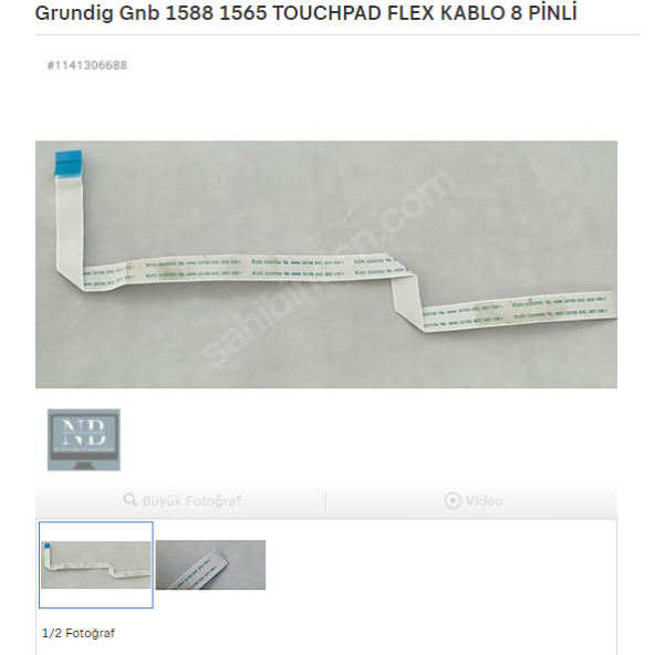 Grundig Gnb 1588 1565 TOUCHPAD FLEX KABLO 8 PİNLİ ürün görseli 1