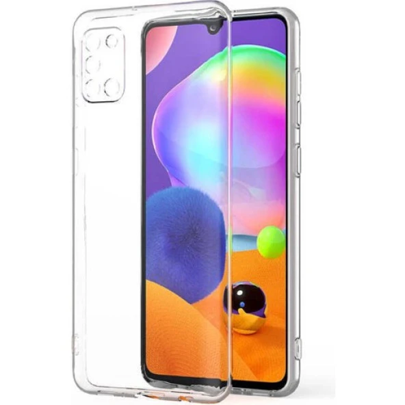 Samsung Galaxy A31 Kamera Korumalı Şeffaf Yumuşak Silikon ürün görseli 1
