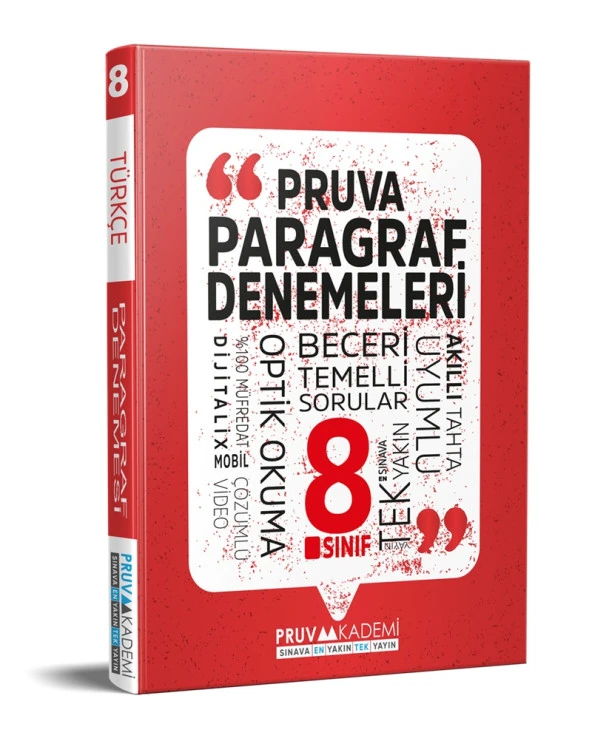 Pruva Akademi 8. Sınıf Paragraf Denemeleri 2023 ürün görseli 1