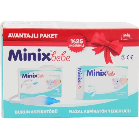 Minixbebe Nazal Burun Aspiratörü ve Yedek Ucu 10 Lu Avantajlı Paket ürün görseli 1