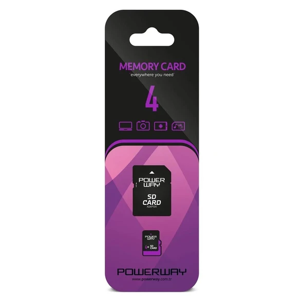 Powerway PWR-4 Micro 4GB Micro SD Hafıza Kartı ürün görseli 1