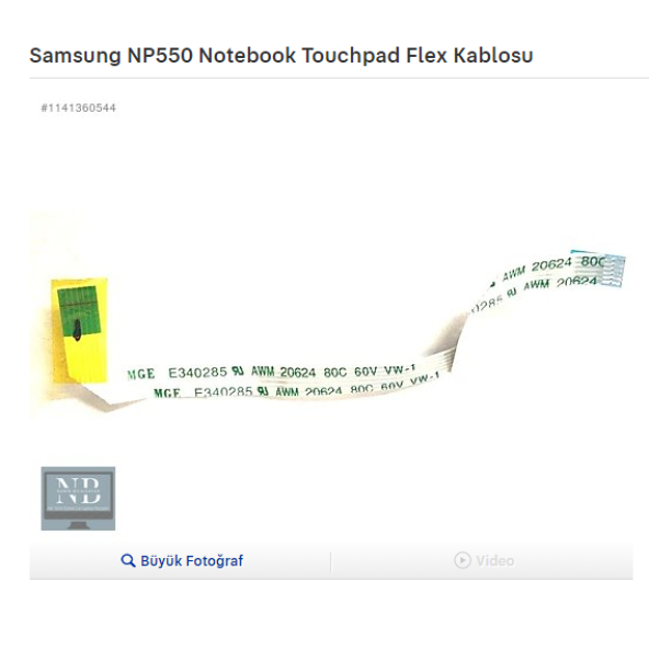 Samsung NP550 Notebook Touchpad Flex Kablosu ürün görseli 1