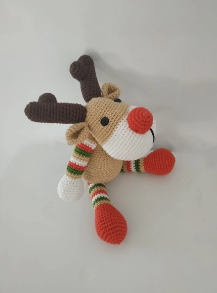 Yılbaşı Geyiği Zubi Amigurumi Organik Oyuncak ürün görseli 1