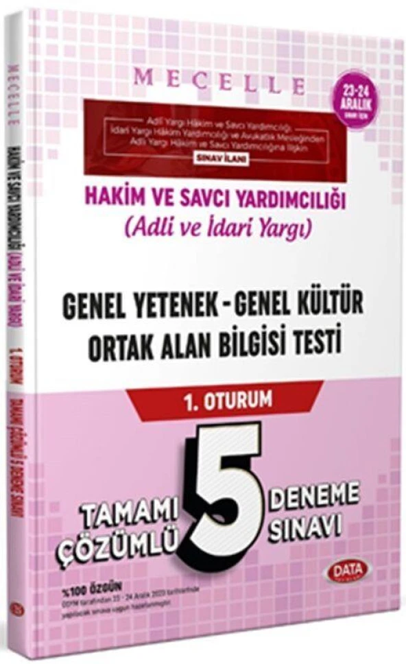 Mecelle Hakim ve Savcı Yardımcılığı GYGK Ortak Alan Bilgisi 1. Oturum 5 Deneme Data Yayınları ürün görseli 1