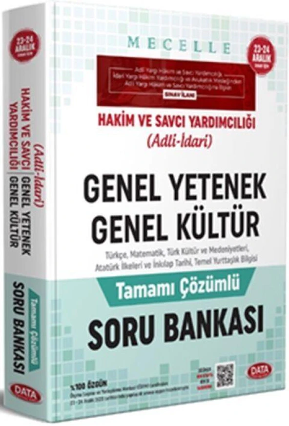 Mecelle Hakim ve Savcı Yardımcılığı Adli İdari GYGK Soru Bankası Data Yayınları ürün görseli 1
