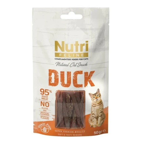Nutri Feline Duck Ördek Etli Tahılsız Kedi Ödülü 50 Gr ürün görseli 1