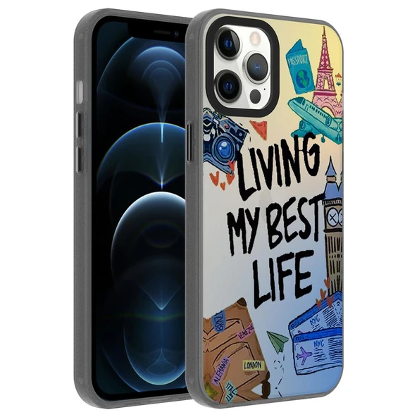 Zore Apple ile uyumlu iPhone 12 Pro Kılıf Desenli Dragon Sert Kapak ürün görseli 1
