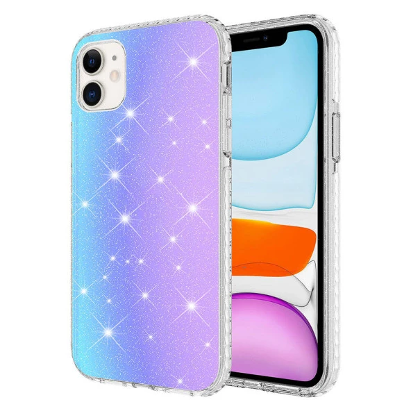 Apple iPhone 11 Kılıf Parlak Renk Geçişli  Velle Kapak ürün görseli 1