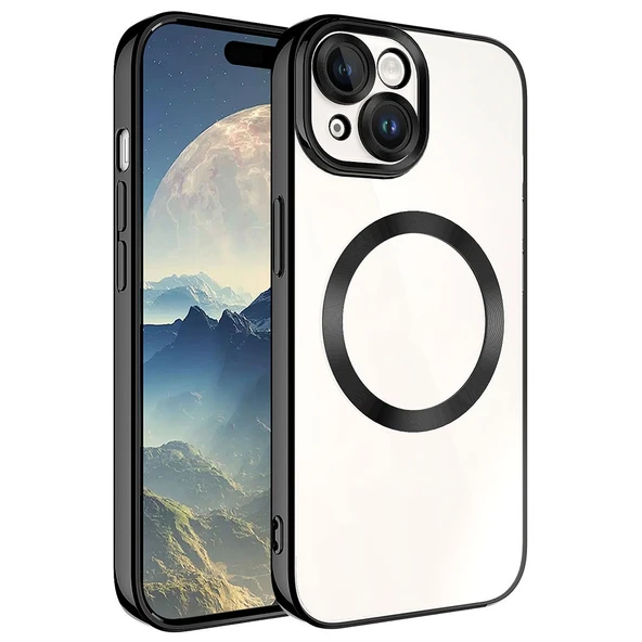 Zore Apple ile uyumlu iPhone 15 Plus Kılıf M-safe Wireless Şarj Özellikli Setro Silikon ürün görseli 1