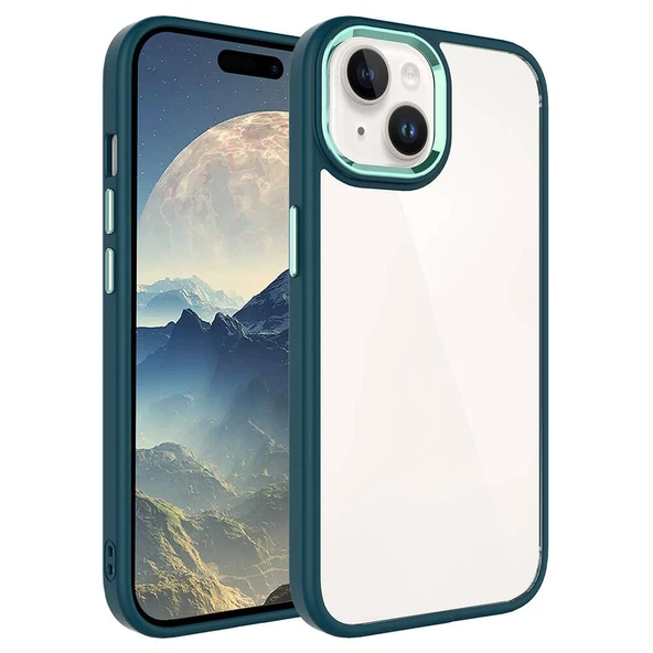 Zore Apple ile uyumlu iPhone 15 Plus Kılıf Krom Kapak ürün görseli 1