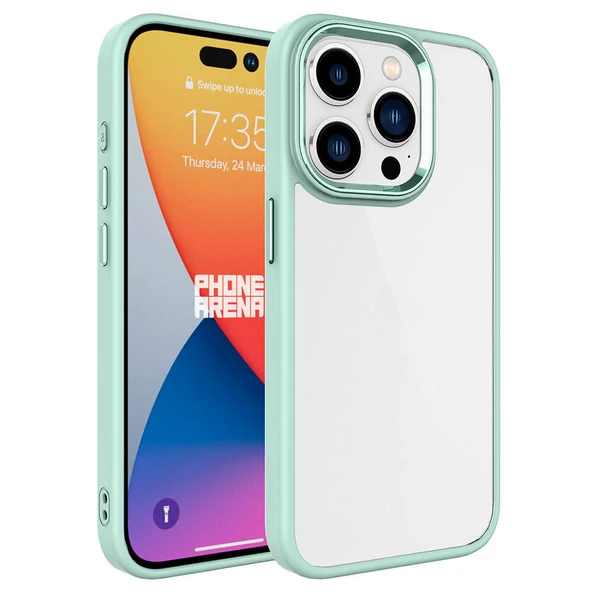 Zore Apple ile uyumlu iPhone 15 Pro Kılıf Krom Kapak ürün görseli 1