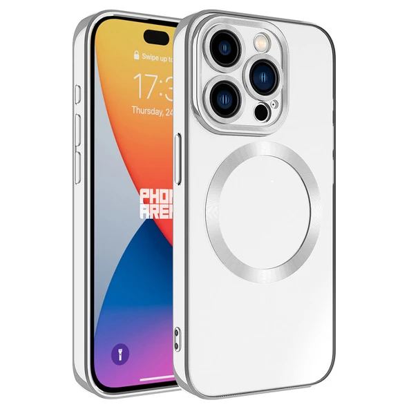 Zore Apple ile uyumlu iPhone 15 Pro Kılıf M-safe Wireless Şarj Özellikli Setro Silikon ürün görseli 1
