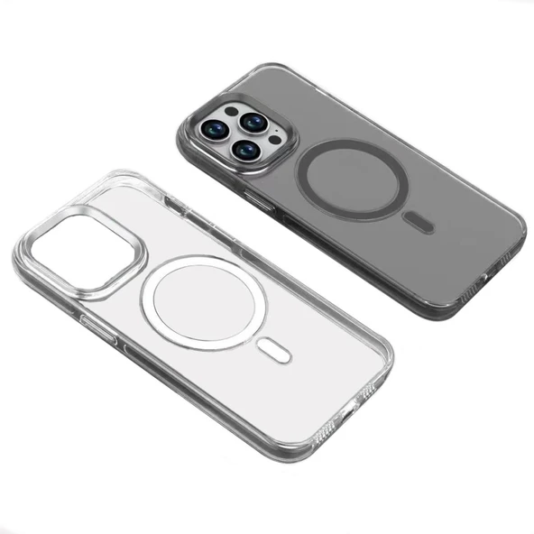 Zore Apple ile uyumlu iPhone 15 Pro Max Kılıf Wireless Şarj Özellikli Şeffaf Efsane Kapak ürün görseli 1