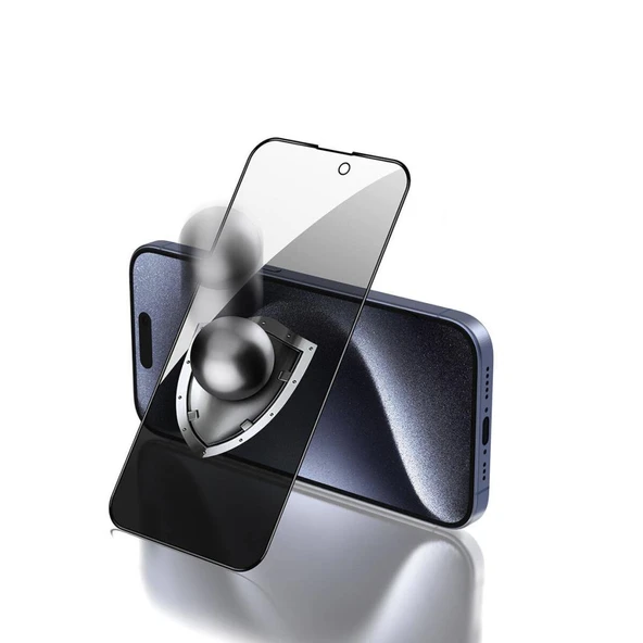 Zore Apple ile uyumlu iPhone 15 Rika Premium Privacy Temperli Cam Ekran Koruyucu ürün görseli 1