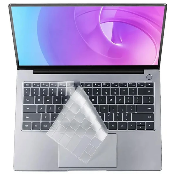 Zore Apple ile uyumlu Macbook 13' Pro Touch Bar A1706 Klavye Koruyucu Transparan Buzlu Silikon Ped ürün görseli 1