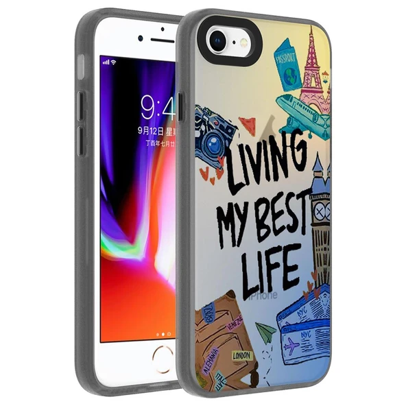 Zore Apple ile uyumlu iPhone SE 2020 Kılıf Desenli Dragon Sert Kapak ürün görseli 1
