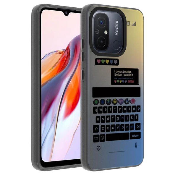 Zore Xiaomi ile uyumlu Redmi 12C Kılıf Desenli Dragon Sert Kapak ürün görseli 1