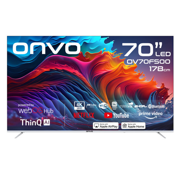 Onvo OV70F500 70" 178 Ekran Uydu Alıcı 4K Ultra HD webOS Smart LED TV (Çerçevesiz) ürün görseli 1