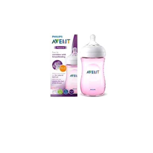 Philips Avent Natural Tekli Biberon 1 Ay+ 260 Ml Pembe Scf034/17 ürün görseli 1
