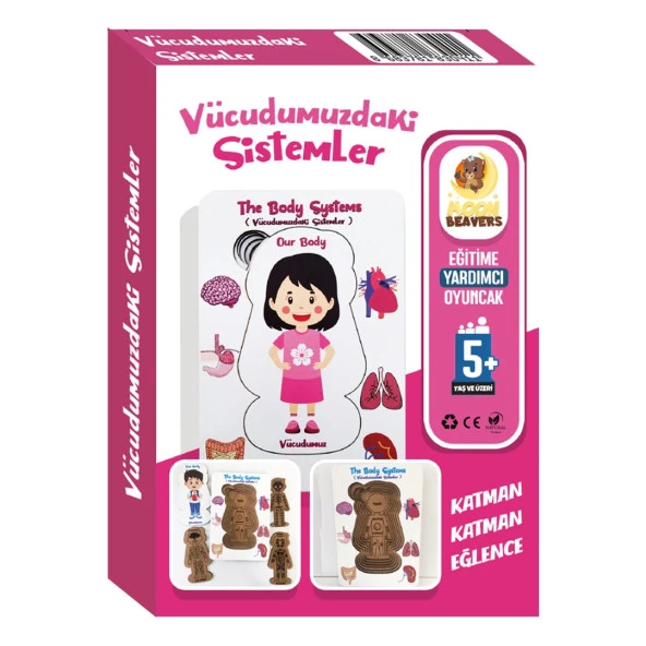 Vücudumuzdaki Sistemler Yapboz - İngilizce ve Türkçe - Kız Çocuk Puzzle - 5 Yaş ve Üzeri Eğitime Yardımcı Oyuncak ürün görseli 1