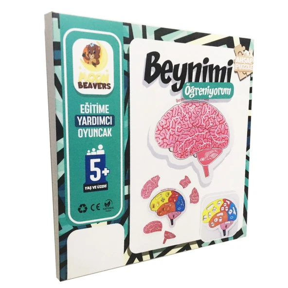 Beynimi Öğreniyorum Ahşap Puzzle - Çocuk Yapboz - 5 Yaş ve Üzeri Eğitime Yardımcı Oyuncak ürün görseli 1