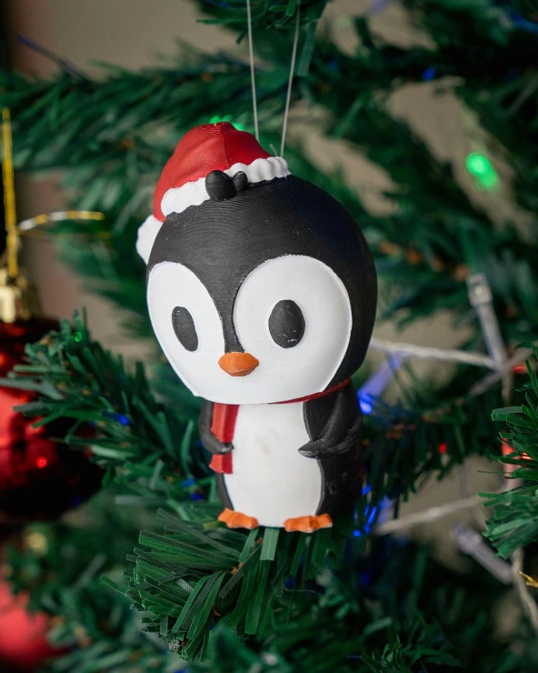 Penguen Yılbaşı Ağacı Süsü - Resim 3