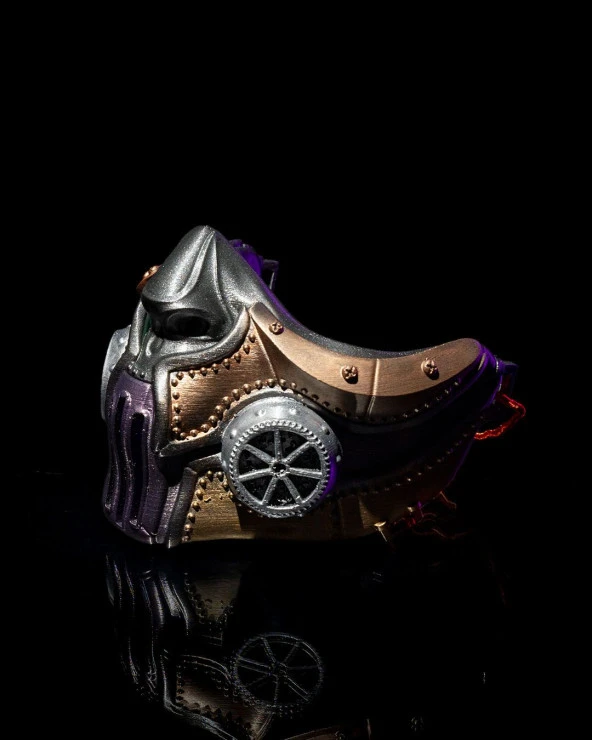 Steampunk Cadılar Bayramı Yüz Maskesi - Resim 3