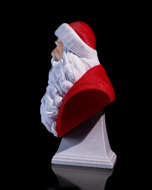 Noel Baba Büst-Yılbaşı Hediyesi-15 CM - Resim 3