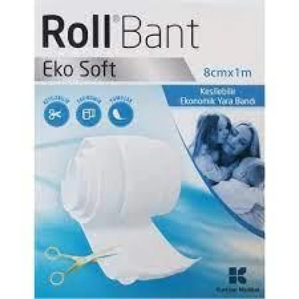 Roll Bant Eko Soft Kesilebilir Yara Bandı 8x1m ürün görseli 1