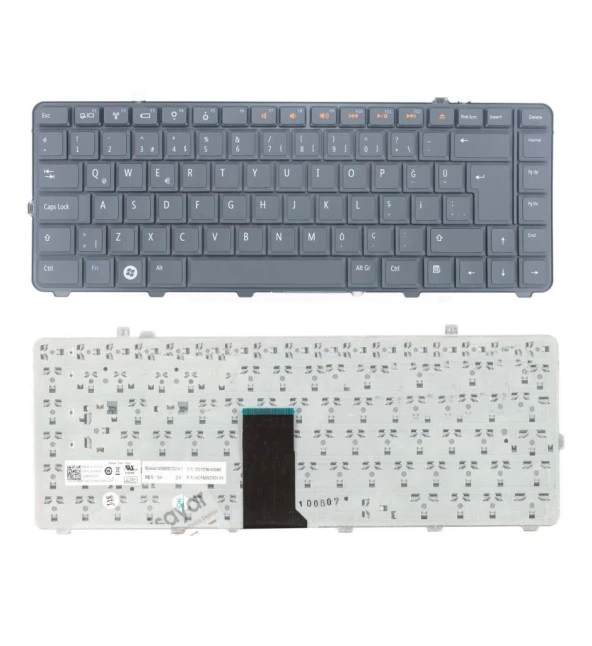 Dell Studio 1435, 15, 1535, 1536, 1537, 1555, 1557, 1558 PP33L PP39L Notebook Klavyesi TR V080925CK1, 0C568K ürün görseli 1