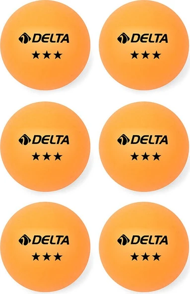 Delta 6 Adet Turuncu Masa Tenisi Topu ( Pinpon Topu ) ürün görseli 1