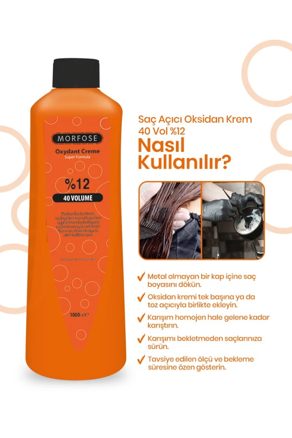 Morfose  Oksidan Krem %12   40 Volüm  1000 ml ürün görseli 1