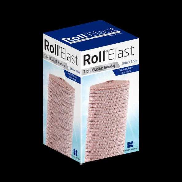 Roll Elast Bandaj Ten Rengi 8cm x 3,5m ürün görseli 1
