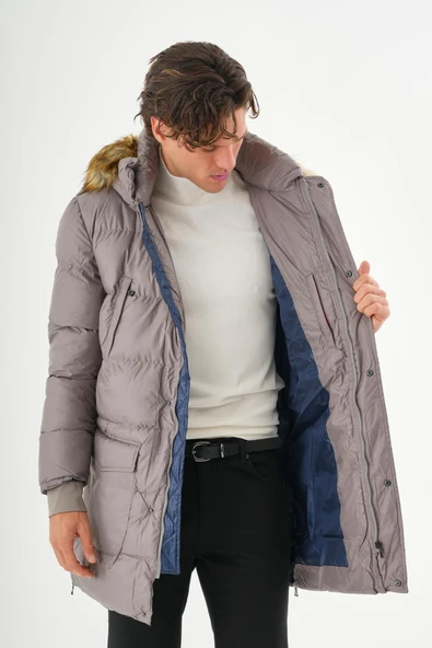 Erkek Regular Fit Astarlı Rahat Giyim İç Cepli Mont - Resim 10
