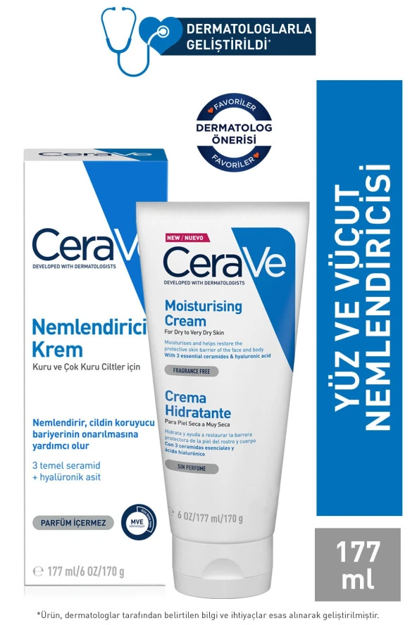 Cerave Nemlendirici Krem Kuru Ve Çok Kuru Ciltler 177 Ml ürün görseli 1