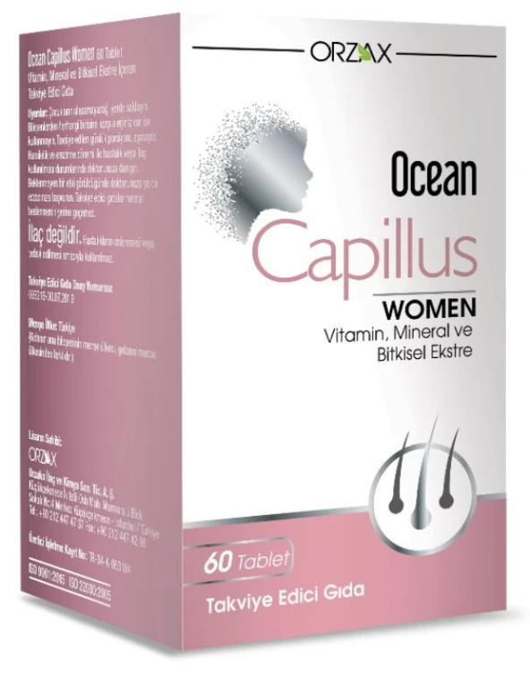 Orzax Ocean Capillus Women 60 Tablet ürün görseli 1