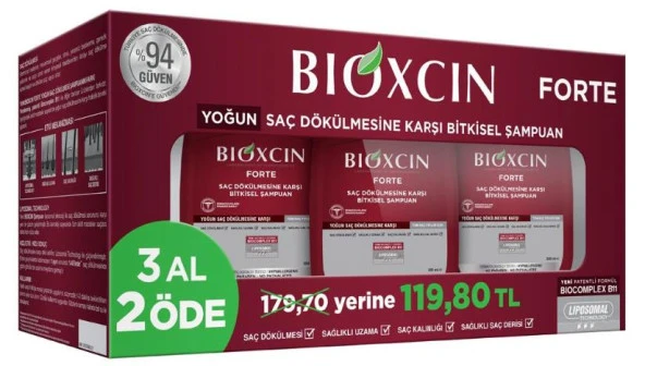 Bioxcin Forte Tüm Saç Tiplerine Özel Şampuan 300ml | 3 Al 2 Öde ürün görseli 1