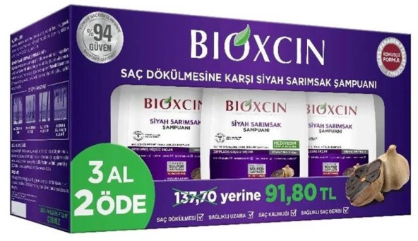 Bioxcin Siyah Sarımsak Şampuanı 300ml | 3 Al 2 Öde ürün görseli 1