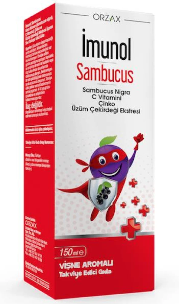 Orzax İmunol Sambucus Şurup 150ml ürün görseli 1