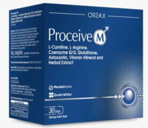 Orzax Proceive M 30 Saşe | L-Carnitine ve L-Arginin ürün görseli 1