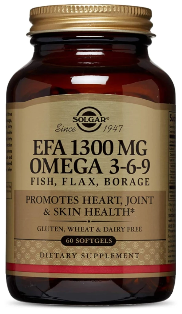 Solgar Omega 3-6-9 EFA 1300mg 60 Softjel ürün görseli 1
