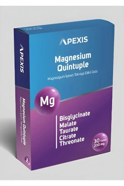 Apexis Magnesium Quintuple 30 Tablet ürün görseli 1
