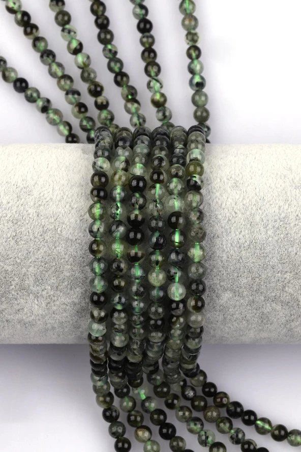 Prehnite Doğal Taş Dizi 4 mm Küre Kesim ürün görseli 1