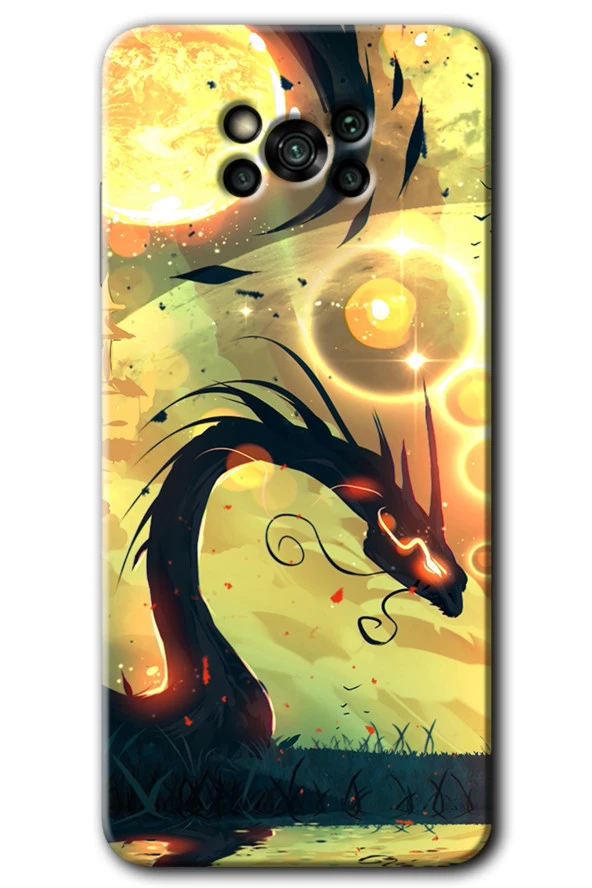 Poco x3 Pro Kılıf HD Desen Baskılı Arka Kapak - Digital Dragon - Resim 2