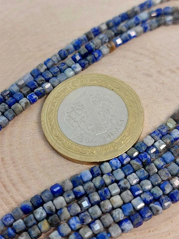 Lapis Taşı Küp Şekilli Dizi 2mm (45308) - Resim 2