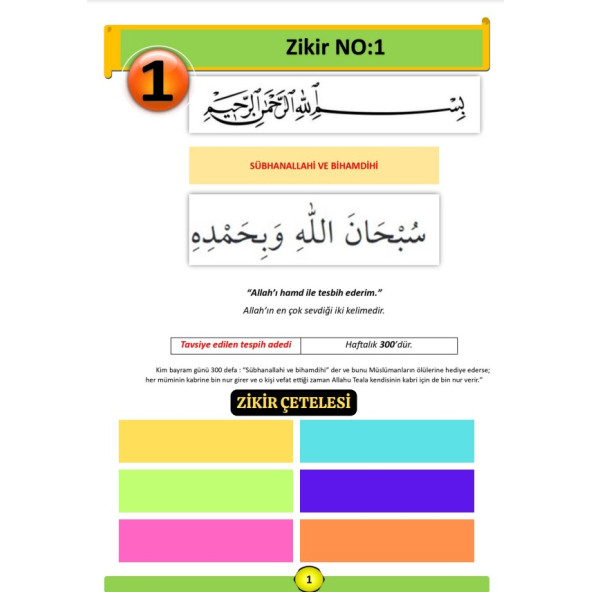 Zikir Ezber Kartları (Zikirmatik Seti) - Resim 2