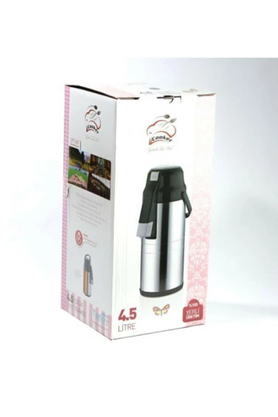 Cooker 2009 4,5 Lt Çift Katlı Paslanmaz Çelik Termos - Resim 6